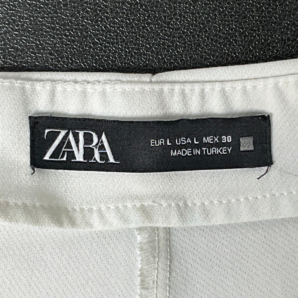 Zara Skort Women L White Wrap Front Minimalist Preppy Classic Clean Girl Preppy - Picture 3 of 9